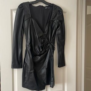 Faux leather Zara mini dress